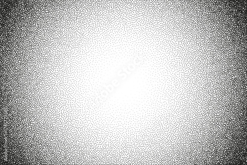Noise texture. Grain radial gradient, spray dotted pattern. Black dust, sand grainy and stipple vintage effect. Halftone fade vector abstract grunge dotwork background