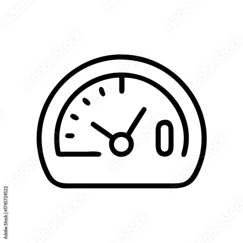 Minimalist dashboard icon for automotive or technology interfaces