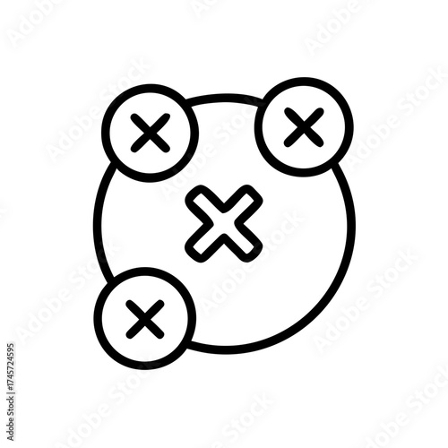 Error Prevention and Correction Icon A Visual Representation of Task Rejection