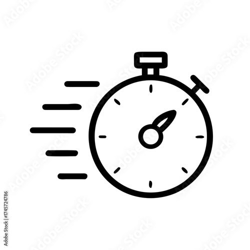 Stopwatch icon representing speed and time management concepts