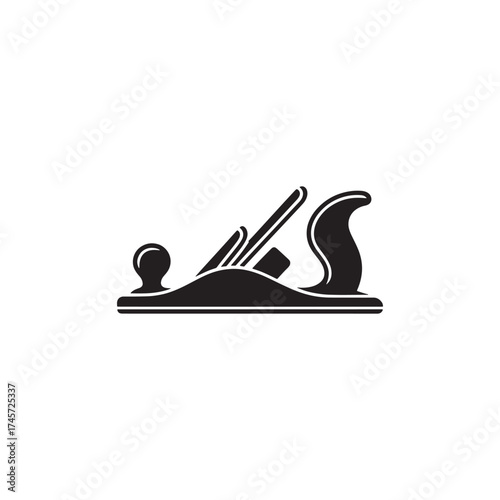 vector illustration of an Hand Plane Icon for Woodworking