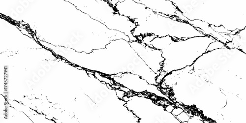 Elegant white marble texture with fine black veins, natural stone surface background for interior design, luxury wall, countertop, and flooring patterns, high-resolution minimal backdrop.