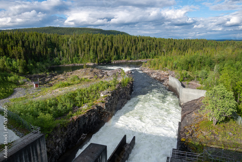 Power plant overflow water is being released.
