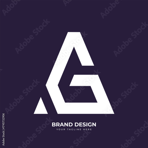 Letter AG Initial Modern Monogram Logo