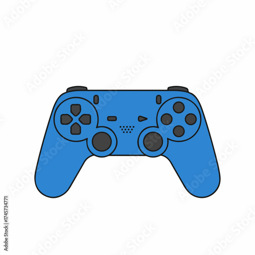 Simple Flat Illustration Gamepad Console Device Gaming Electronic Equipment Element