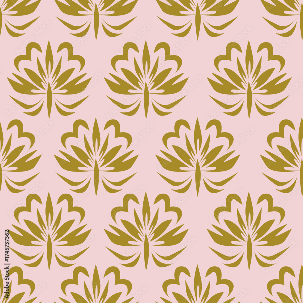Fototapeta premium Cute hand drawn floral seamless pattern background