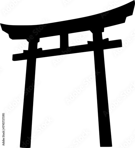 Torii gate, traditional Japanese architecture