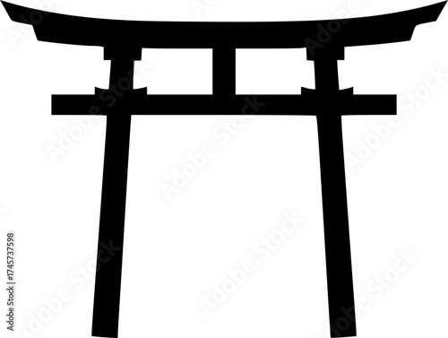 Torii gate, traditional Japanese architecture