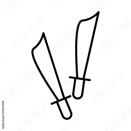 sword line icon