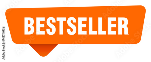 bestseller sticker. bestseller orange sign isolated on transpatent background