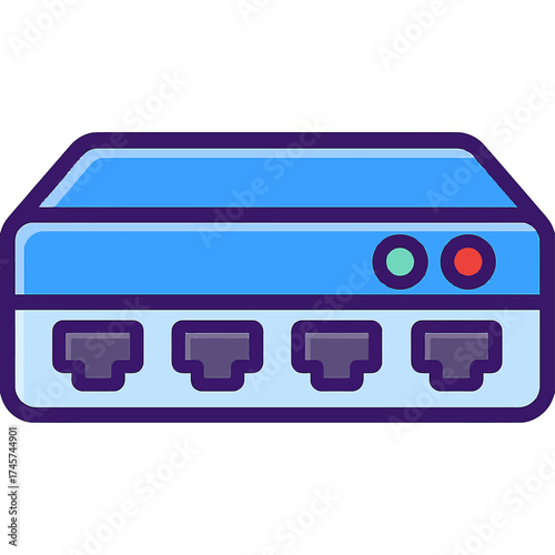 Optimized Network Switch: Four High-Speed Ethernet Ports with Clear Status Indicators for Seamless Home & Office LAN Expansion, Reliable Internet Connectivity, and Efficient Data Transfer Solutions No