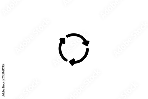 Circular Refresh Arrow Icon for Sync or Update Action. Pixel Perfect. Isolated 64x64 Vector Icon.