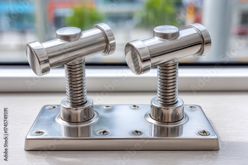 Twin throttles for smooth navigation on a modern motor catamaran interior