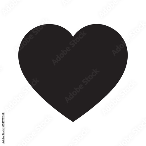 heart love silhouette icon vector illustration