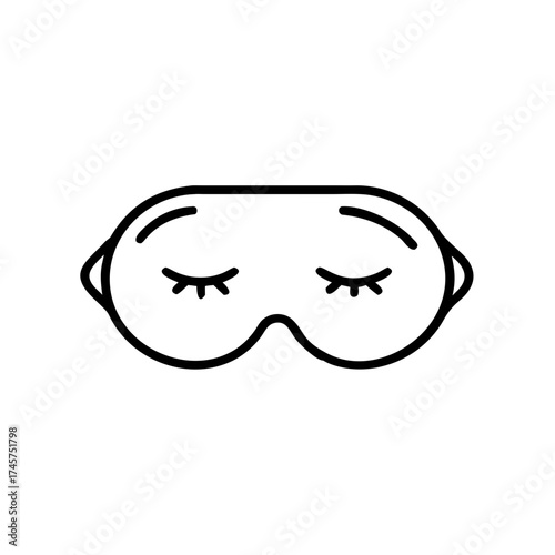 Sleeping mask with closed eyes design, perfect for relaxation and sleep aid night routine