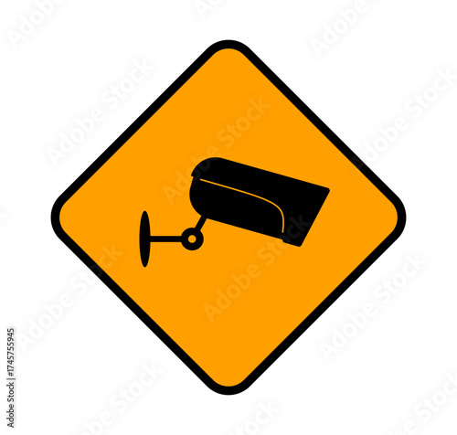 Surveillance camera, black icon. Security monitoring system, home security. Surveillance and protection system, cctv security monitoring. Spy device. EPS10 Vector illustration