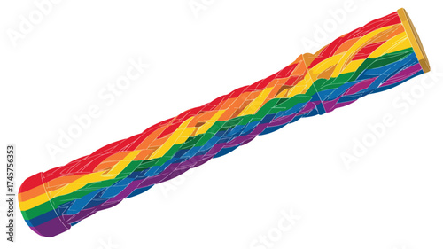 Vibrant Rainbow LGBT Celebration Torch Symbolizes Success and Victory