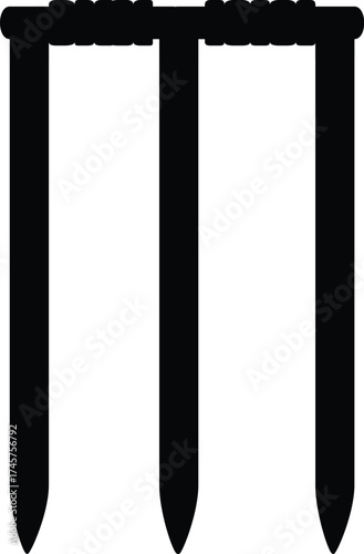 Vector Image of Cricket Wickets