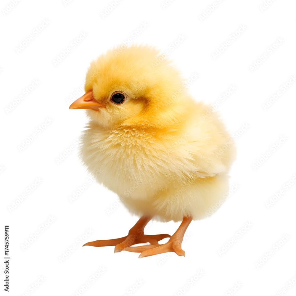 Obraz premium baby chicken on white background