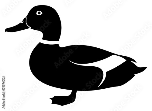 Outline Duck Vector Logo Transparent Image