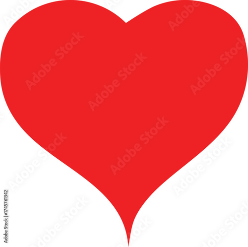 Vibrant red heart shape symbol for love and romance concepts vector