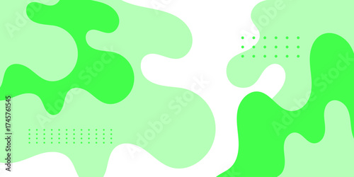 Minimal abstract fluid background with green color combination design. Background concept design