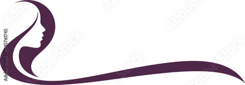 Purple Silhouette Beauty Salon Hair Care and Wellness Brand

