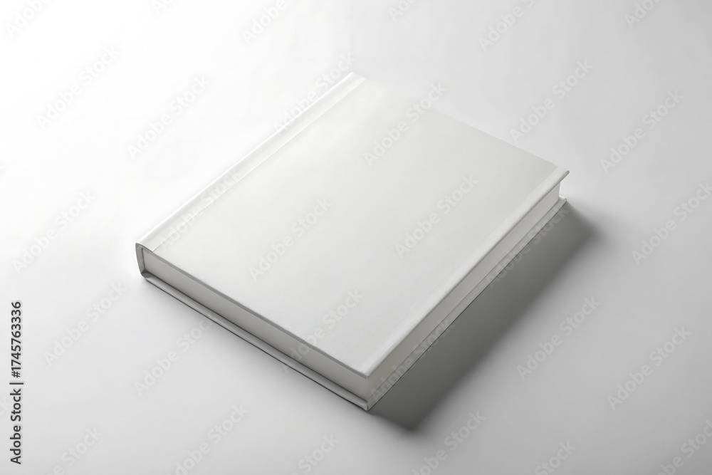 Fototapeta premium Blank white book cover mockup isolated on white background