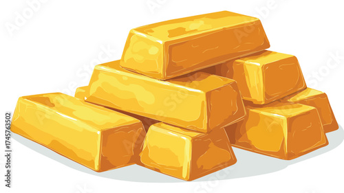 Stack of Gold Bars Symbolizing Wealth, Finance, Luxury, Success, Riches, and Treasure