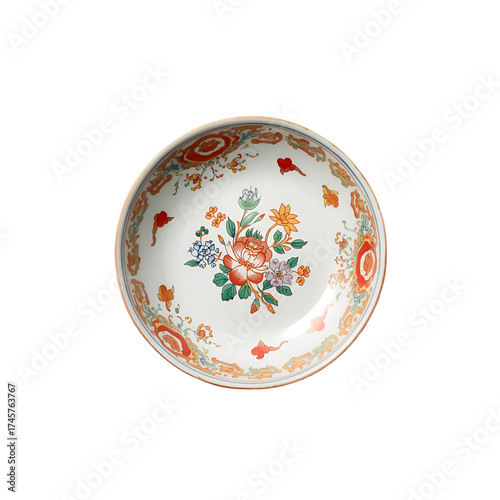 porcelain plate on a white background