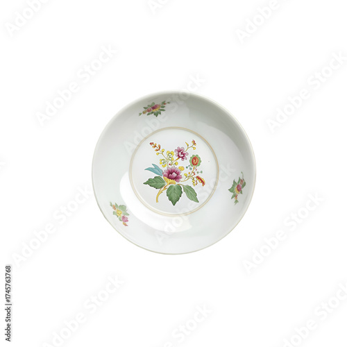 porcelain plate on white background