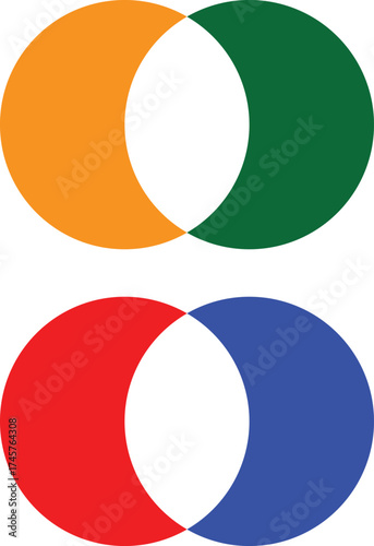 Set of colorful round shapes