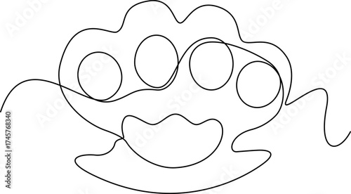 one line art Knuckle vector illustration. line art, one continuous line, simple, hand drawn and sketch style. for icons, symbols, signs or logos. PNG