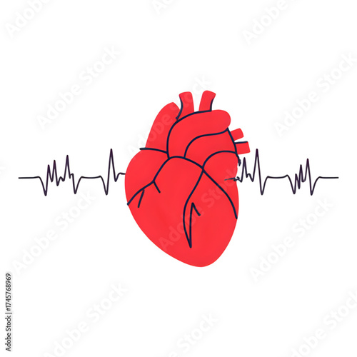 heart and heartbeat symbol. ambulance first aid kit. injured first aid. Paramedic first aid. ekg first aid.