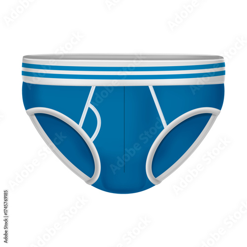 Premium clothing vector showing stylish boxer briefs with seamless dotted pattern, centered layout, high detail