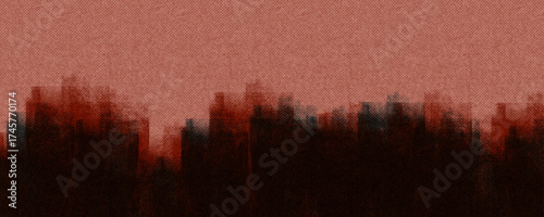Hand Painted Abstract Autumn Forest Background Illustration