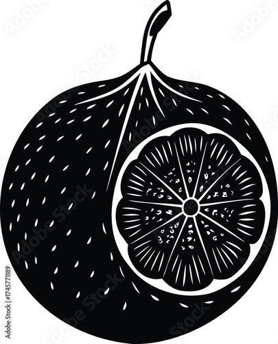 Abstract digital art black silhouette of a horse galloping freedom isolated on transparent background