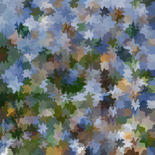 Colorful splashed abstract background. Splash effect and camouflage. Splattered backdrop.
