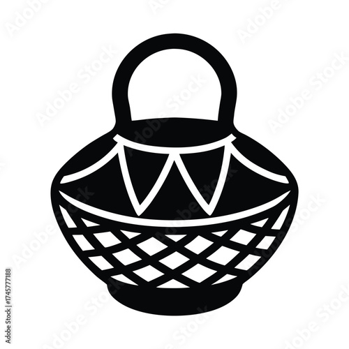 Angola Basket Traditional Craft Icon