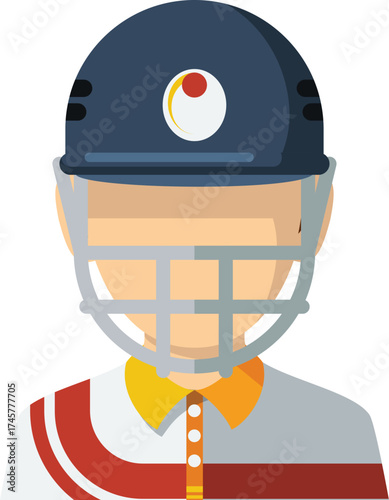 Flat Design Batsman Avatar