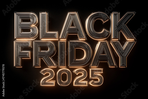 Exciting Black Friday 2025 deals event with bright, bold lettering and a captivating design celebrating shopping season