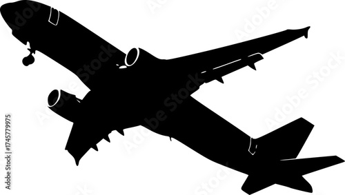 airplane taking off, clean vector