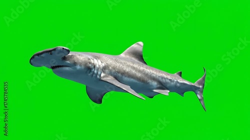 Hammerhead Sharks Gliding Seamlessly: A Captivating Green Screen Compilation for Marine Enthusiasts and Environmentalists