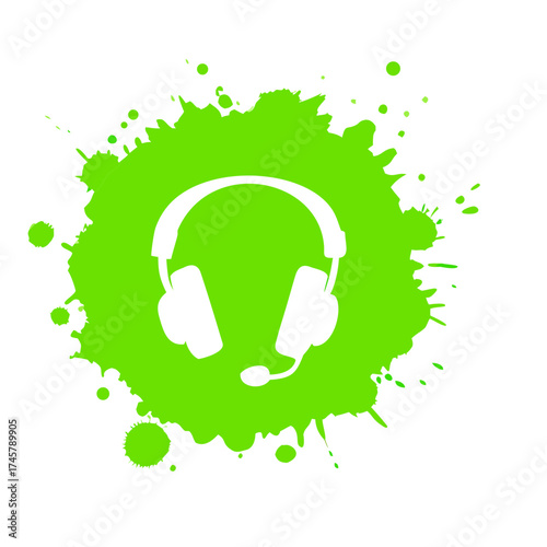 Vector illustration of headphone