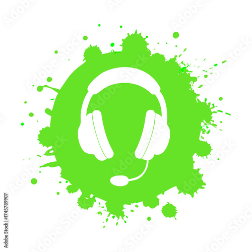 Vector illustration of headphone