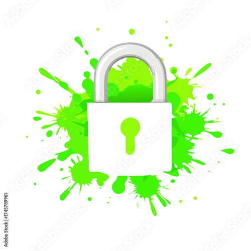 Vector art of security lock