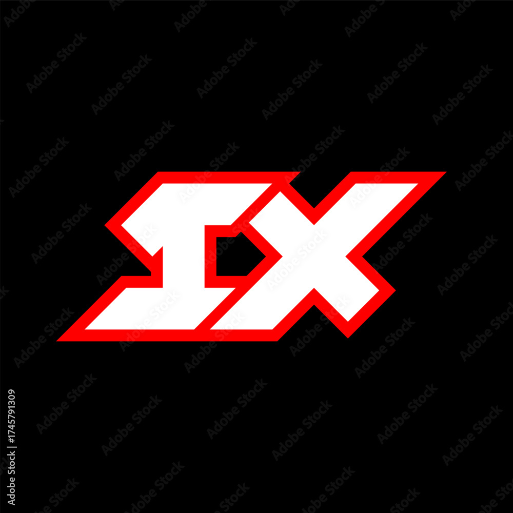 Obraz premium IX logo design, initial IX letter design with sci-fi style. IX logo for game, esport, Technology, Digital, Community or Business. I X sport modern Italic alphabet font. Typography urban style fonts.