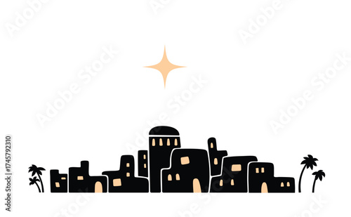 Bethlehem Town Silhouette