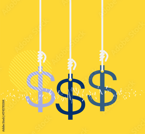 Money Movement Abstract Illustration