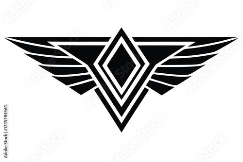 collection of vector wing emblems in a modern, geometric, and stylized design . 